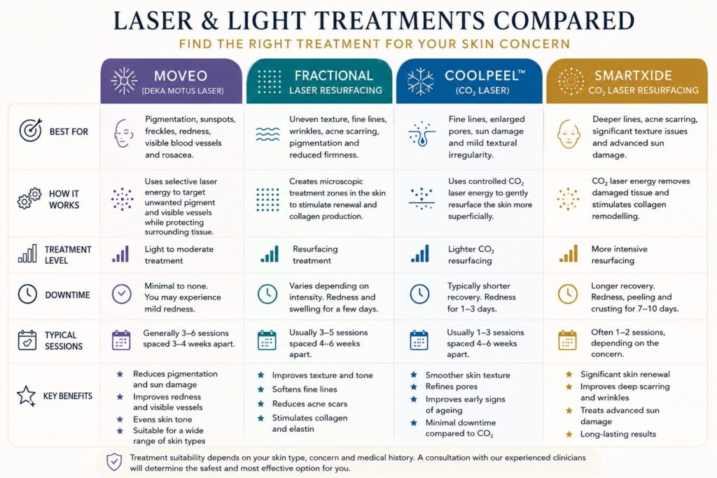 Laser & Light Treatments Compared